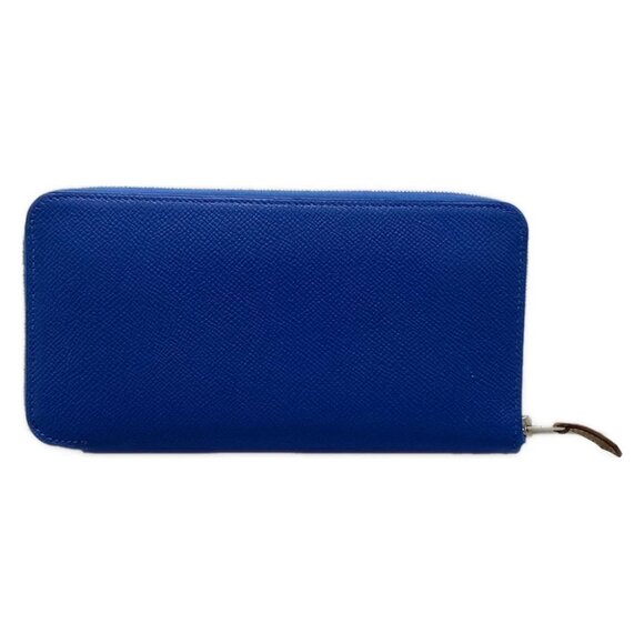 Auth HERMES Azap Long Silkin - Bleu Zellige Veau Epsom C Long Wallet - Picture 2 of 11